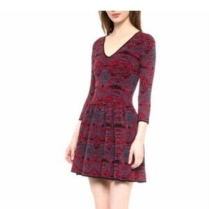 Marchesa Voyage Jacquard Knit Dress XS